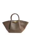 Demellier Midi New York Leather Tote Bag In Green