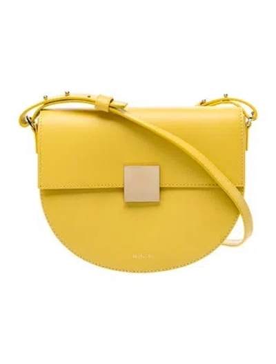 Pre-owned Demellier Leather Oslo Bag Mini In Yellow