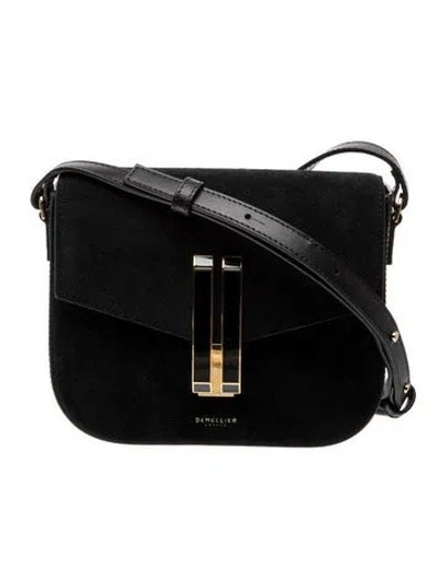 Pre-owned Demellier Leather Shoulder Bag In Black