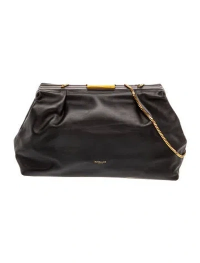 Pre-owned Demellier Leather Shoulder Bag In Black