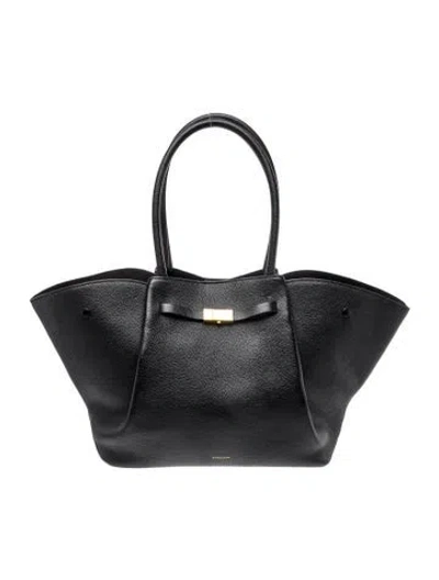 Pre-owned Demellier Leather Shoulder Bag In Black