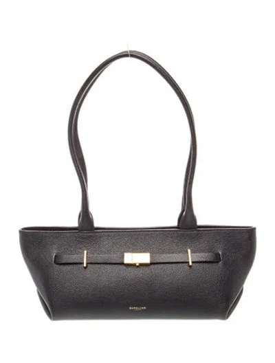Pre-owned Demellier Leather Shoulder Bag In Black