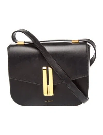 Pre-owned Demellier Leather Shoulder Bag In Black
