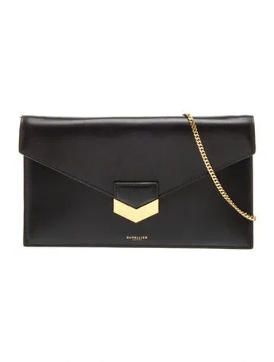 Pre-owned Demellier Leather Shoulder Bag In Black