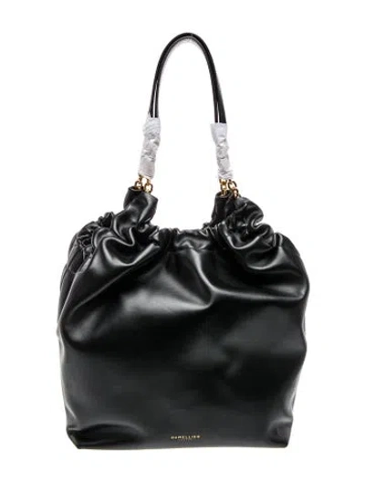 Pre-owned Demellier Leather Shoulder Bag In Black
