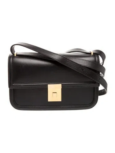 Pre-owned Demellier Leather Shoulder Bag In Black
