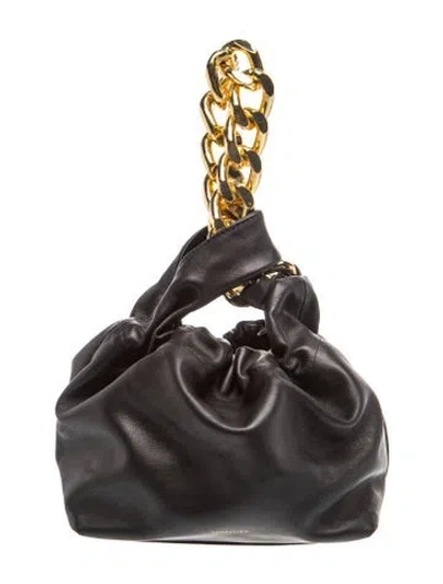 Pre-owned Demellier Leather Shoulder Bag In Black