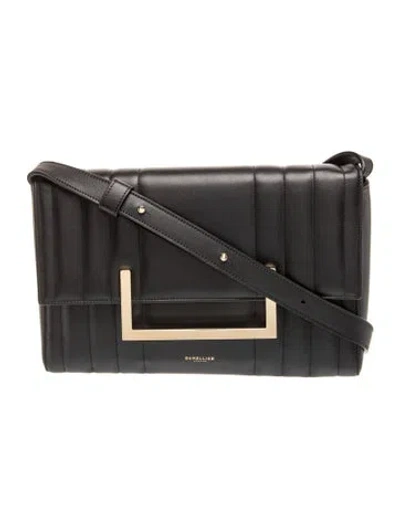 Pre-owned Demellier Leather Shoulder Bag In Black