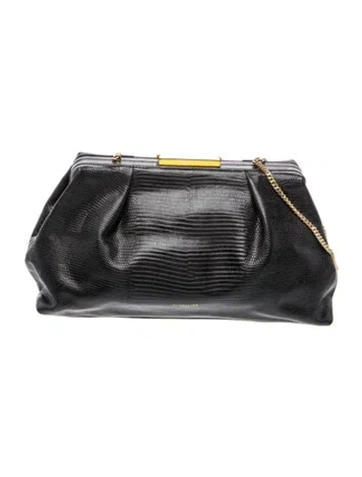 Pre-owned Demellier Leather Shoulder Bag In Black