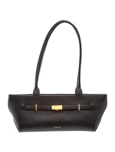 Pre-owned Demellier Leather Shoulder Bag In Black