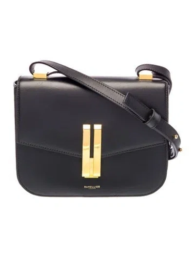 Pre-owned Demellier Leather Shoulder Bag In Black
