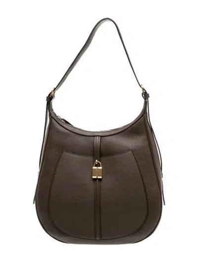 Pre-owned Demellier Leather Shoulder Bag In Brown
