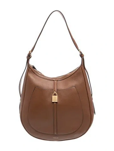 Pre-owned Demellier Leather Shoulder Bag In Brown