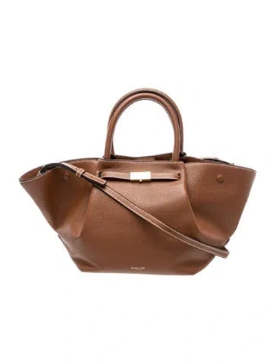 Pre-owned Demellier Leather Shoulder Bag In Brown