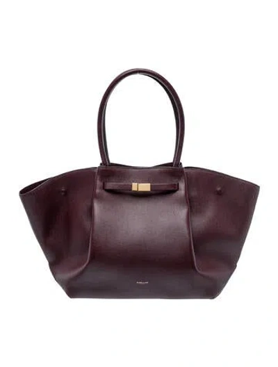 Pre-owned Demellier Leather Shoulder Bag In Burgundy