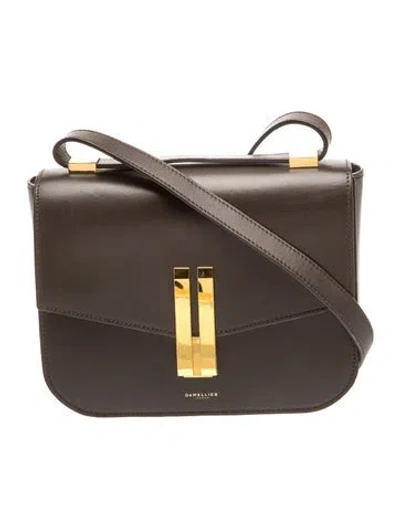 Pre-owned Demellier Leather Shoulder Bag In Gray
