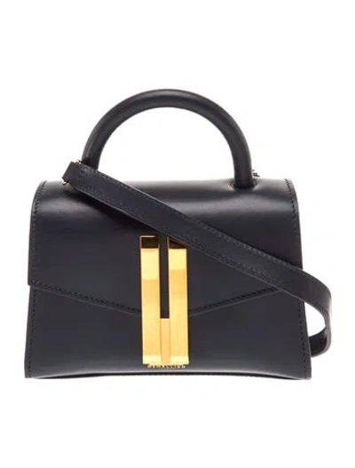 Pre-owned Demellier Leather Shoulder Bag In Gray