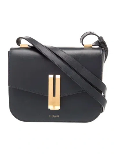 Pre-owned Demellier Leather Shoulder Bag In Gray