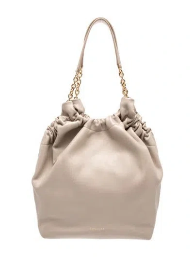 Pre-owned Demellier Leather Shoulder Bag In Neutral