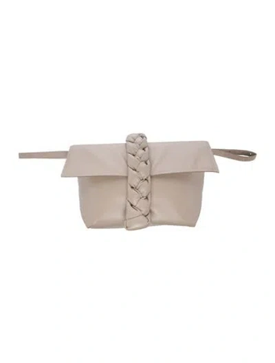 Pre-owned Demellier Leather Shoulder Bag In Neutral