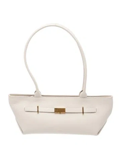 Pre-owned Demellier Leather Shoulder Bag In Neutral