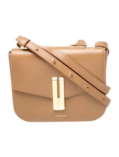 Pre-owned Demellier Leather Shoulder Bag In Neutral