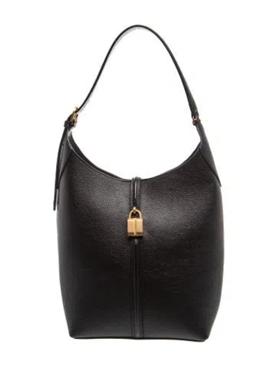 Pre-owned Demellier Leather Siena Bucket Bag Small In Black