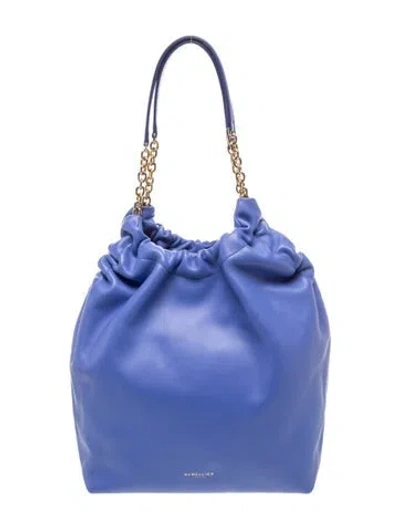 Pre-owned Demellier Leather The Miam Medium In Blue