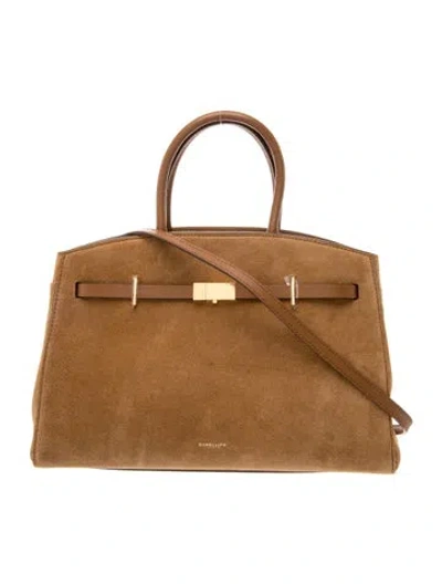 Pre-owned Demellier Leather The Midi Hudson Medium In Brown