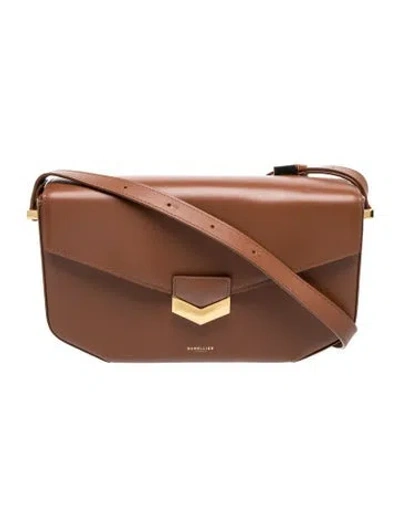 Pre-owned Demellier Leather The Midi London Small In Brown