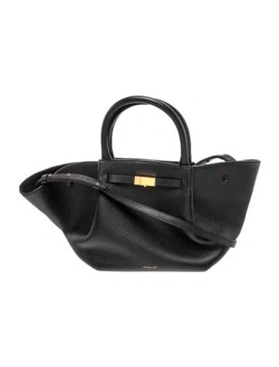 Pre-owned Demellier Leather The Midi New York In Black