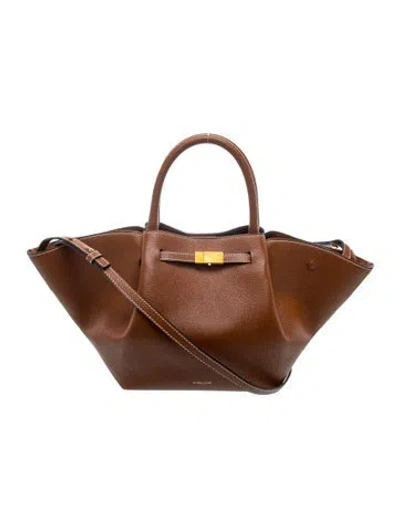 Pre-owned Demellier Leather The Midi New York In Brown