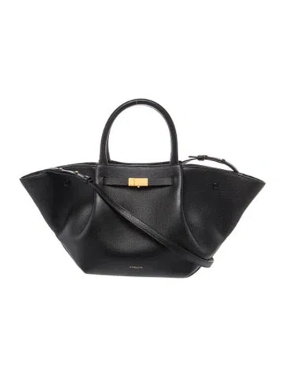Pre-owned Demellier Leather The New York Midi In Black