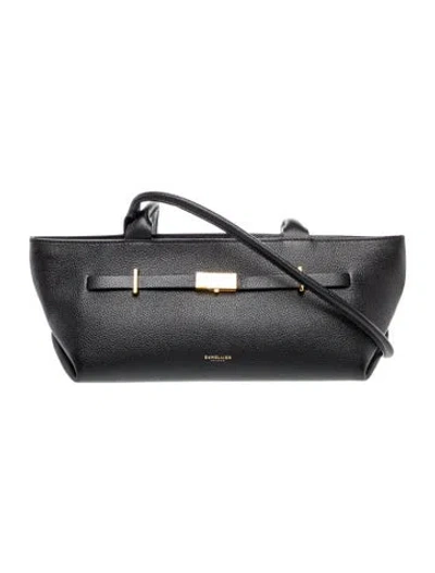 Pre-owned Demellier Leather The New York Shoulder In Gray