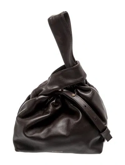 Pre-owned Demellier Leather The Samos Small In Brown