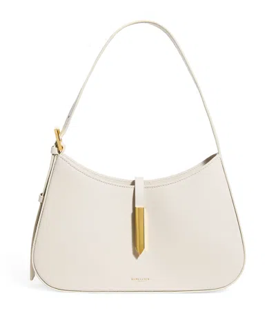 Demellier Leather Tokyo Shoulder Bag In White