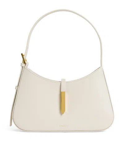 Demellier Leather Tokyo Shoulder Bag In White