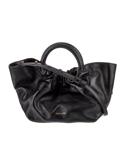Pre-owned Demellier Leather Top Handle Bag In Black