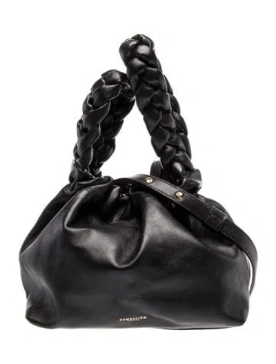 Pre-owned Demellier Leather Top Handle Bag In Black