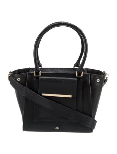 Pre-owned Demellier Leather Top Handle Bag In Black