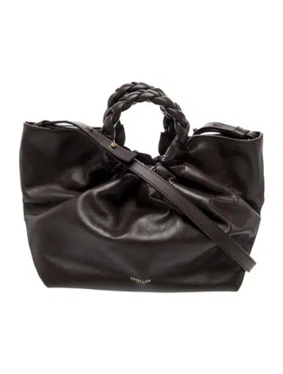 Pre-owned Demellier Leather Top Handle Bag In Black