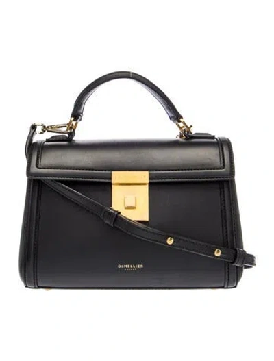 Pre-owned Demellier Leather Top Handle Bag In Black