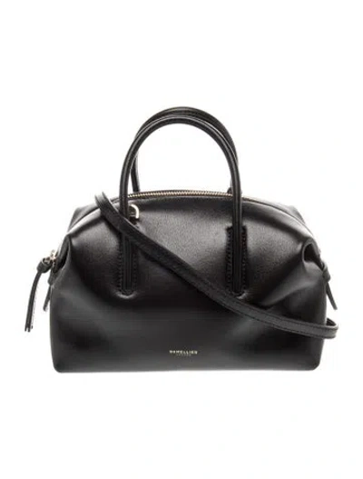 Pre-owned Demellier Leather Top Handle Bag In Black