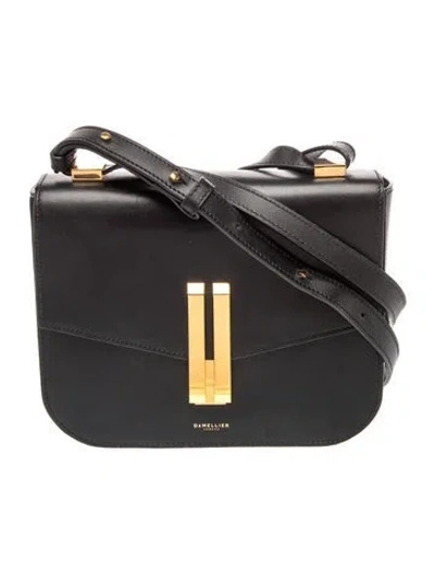 Pre-owned Demellier Leather Top Handle Bag In Black