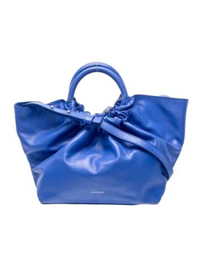 Pre-owned Demellier Leather Top Handle Bag In Black