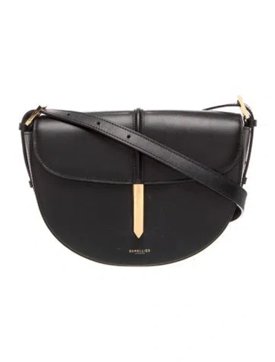 Pre-owned Demellier Leather Top Handle Bag In Black