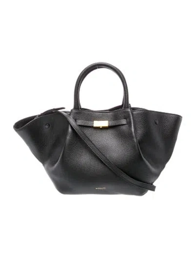 Pre-owned Demellier Leather Top Handle Bag In Black