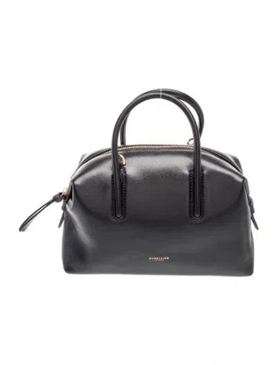 Pre-owned Demellier Leather Top Handle Bag In Black