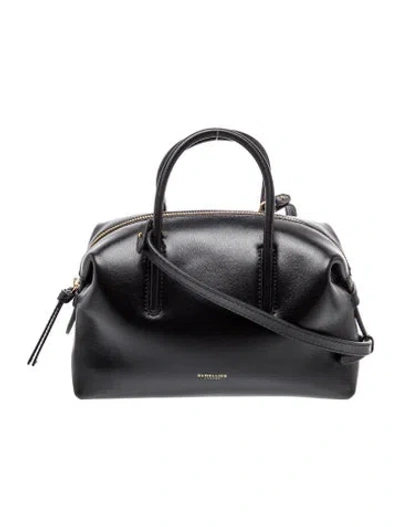 Pre-owned Demellier Leather Top Handle Bag In Black