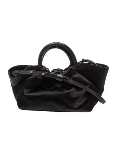 Pre-owned Demellier Leather Top Handle Bag In Black